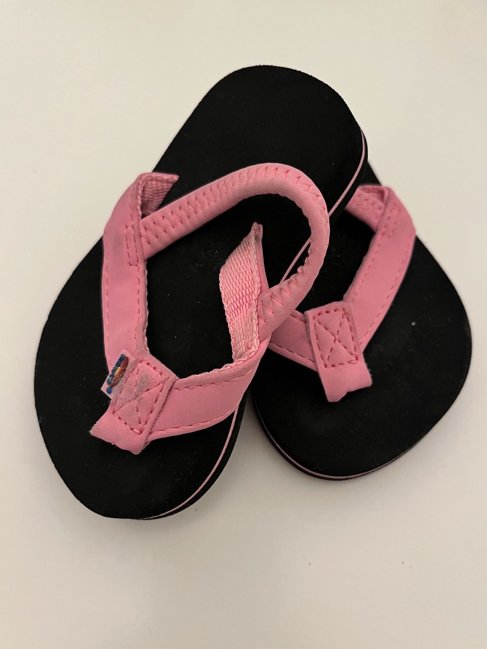 Rainbow Kids Pink Flip Flop Sandals - Toddler Beach Thongs